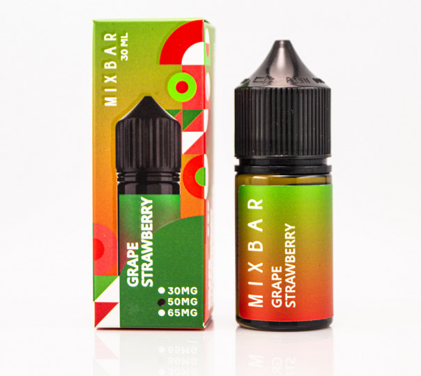 Рідина Mix Bar Salt Grape Strawberry 30ml 30mg на сольовому нікотині зі смаком винограду з полуницею