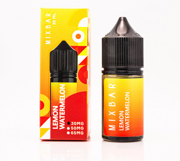 Рідина Mix Bar Salt Lemon Watermelon 30ml 30mg на сольовому нікотині зі смаком лимона і кавуна