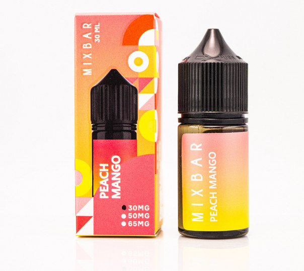 Жидкость Mix Bar Salt Peach Mango 30ml 30mg на солевом никотине со вкусом персика с манго