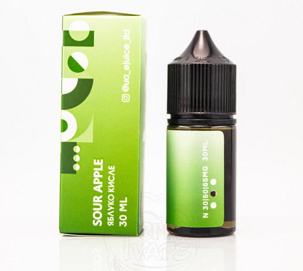 Рідина Mix Bar Salt Sour Apple 30ml 30mg на сольовому нікотині зі смаком кислого яблука