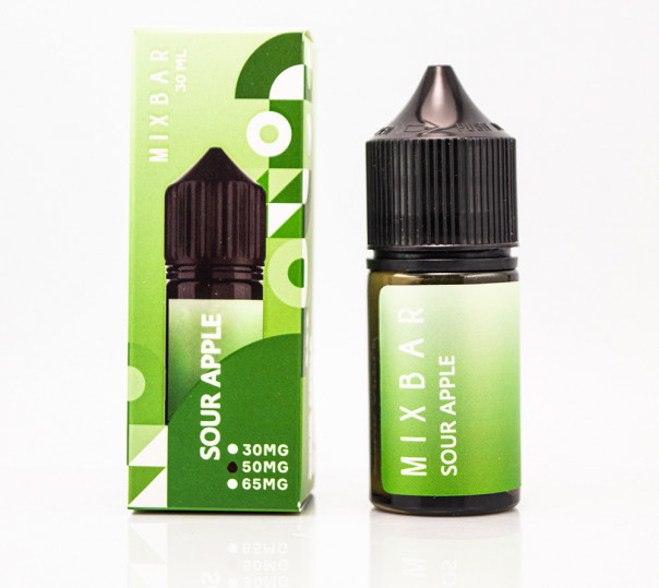 Рідина Mix Bar Salt Sour Apple 30ml 30mg на сольовому нікотині зі смаком кислого яблука