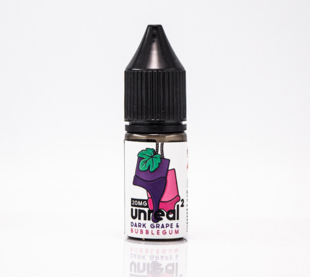 Рідина Unreal Salt Dark Grape Bubblegum 10ml 20mg на сольовому нікотині зі смаком виноградної жуйки