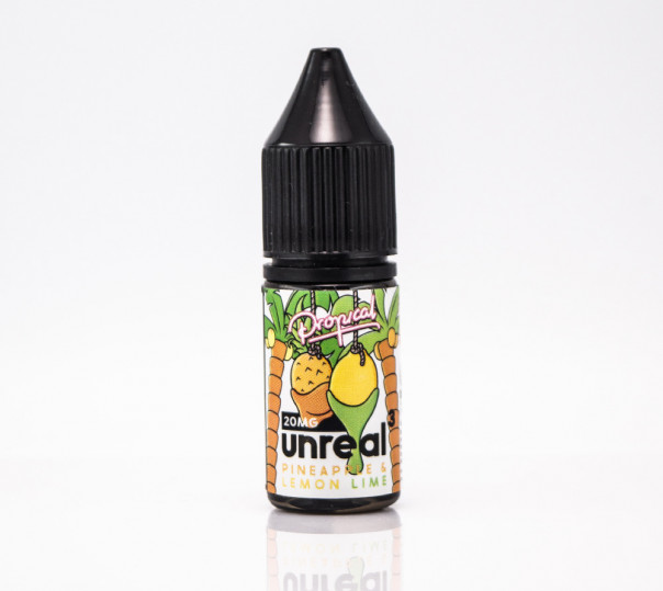 Рідина Unreal Salt Pineapple Lemon Lime 10ml 20mg на сольовому нікотині зі смаком ананасу, лимону та лайму