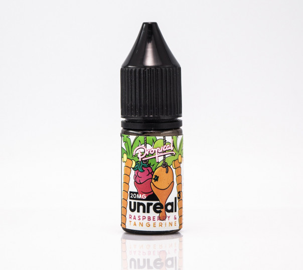 Рідина Unreal Salt Raspberry Tangerine 10ml 20mg на сольовому нікотині зі смаком малини та мандарину