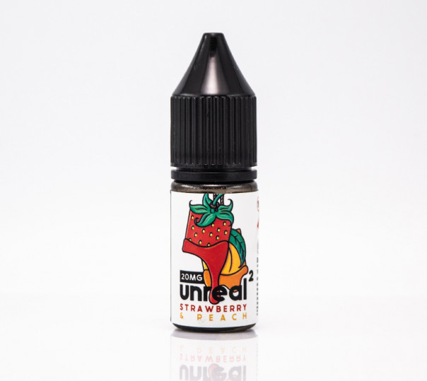 Жидкость Unreal Salt Strawberry Peach 10ml 20mg на солевом никотине со вкусом клубники и персика