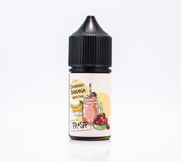 Рідина UVA Fresh Salt Strawberry Banana Smoothie 30ml 50mg на сольовому нікотині зі смаком полунично-бананового смузі