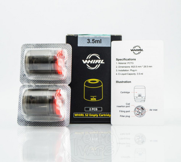 Порожній картридж для багаторазової POD системи Uwell Whirl S2 3.5ml