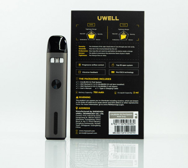 Uwell Caliburn G2 Pod Kit 750mAh Багаторазова POD система