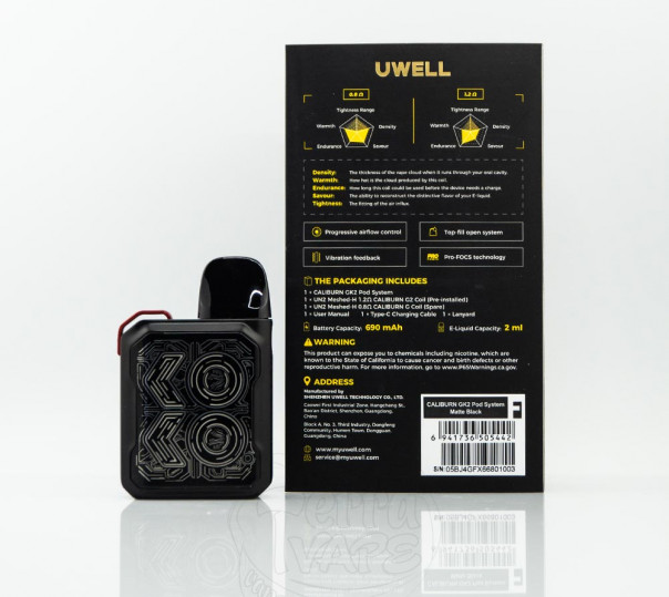 Uwell Caliburn GK2 Pod Kit 690mAh Многоразовая POD система