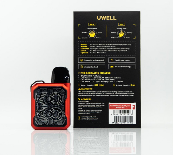 Uwell Caliburn GK2 Pod Kit 690mAh Многоразовая POD система