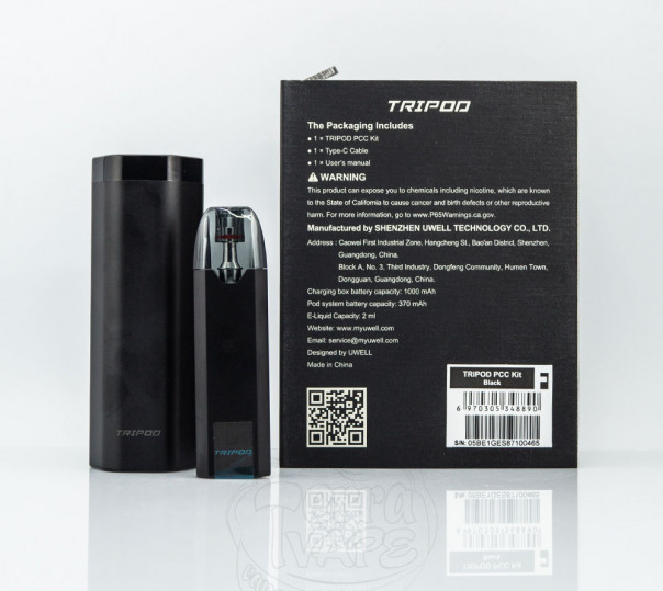 Uwell Tripod PCC Pod Kit 370mAh+1000mAh Багаторазова POD система