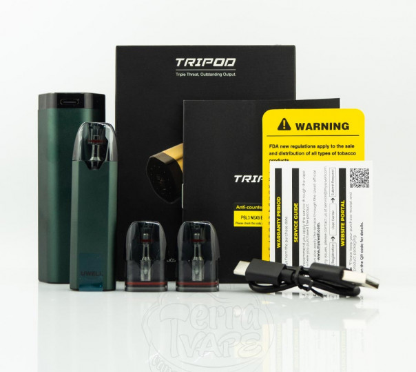 Uwell Tripod PCC Pod Kit 370mAh+1000mAh Багаторазова POD система