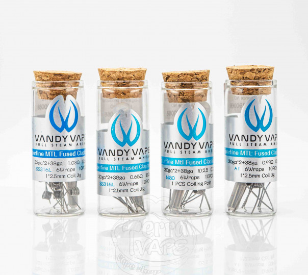 Спирали для вейпа Vandy Vape Superfine MTL Fused Clapton Coil 10 штук