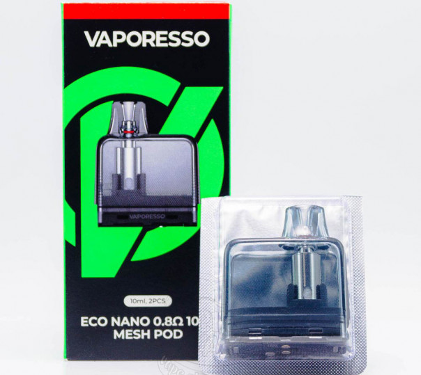 Картридж Vaporesso Eco Nano Pod Cartridge 0.8 Ом 10ml для багаторазової POD системи Eco Nano / 2 / Pro / Plus Kit