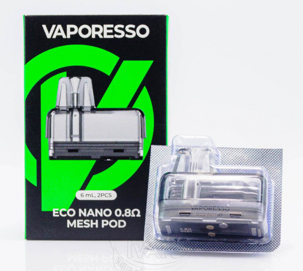 Картридж Vaporesso Eco Nano Pod Cartridge 0.8 Ом 6ml для багаторазової POD системи Eco Nano / 2 / Pro / Plus Kit