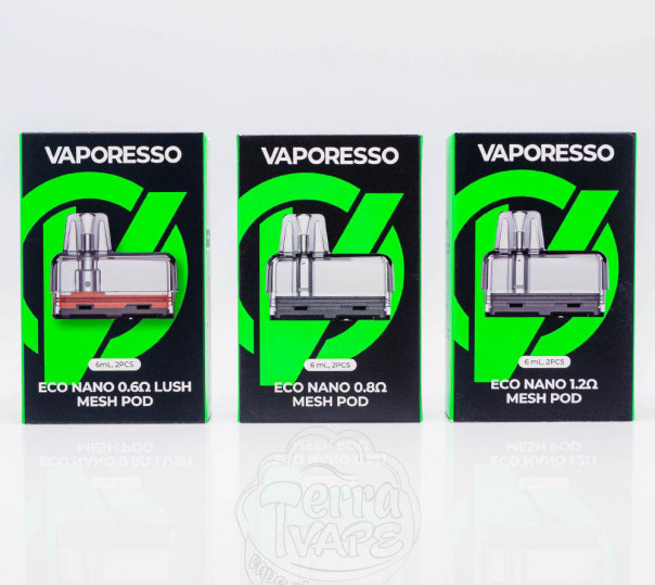 Картридж Vaporesso Eco Nano Pod Cartridge 6ml/10ml для багаторазової POD системи Eco Nano / 2 / Pro / Plus Kit