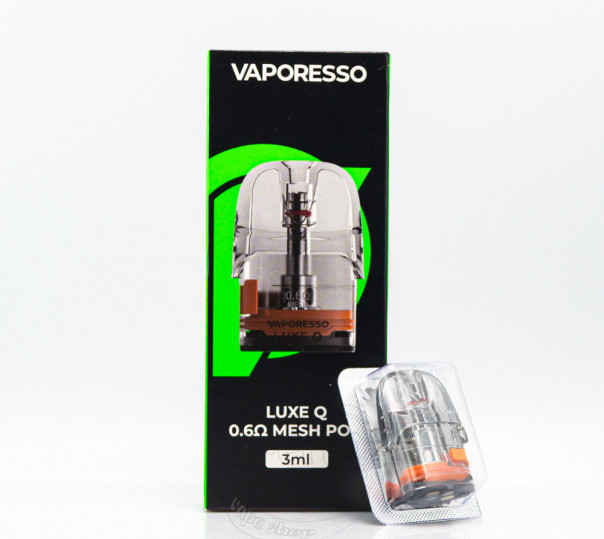 Картридж Vaporesso Luxe Q Mesh Pod 0.6 Ом 3ml для многоразовой POD системы Luxe QS, Q2, Q2 SE Pod Kit