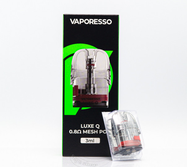 Картридж Vaporesso Luxe Q Mesh Pod 0.8 Ом 3ml для многоразовой POD системы Luxe QS, Q2, Q2 SE Pod Kit