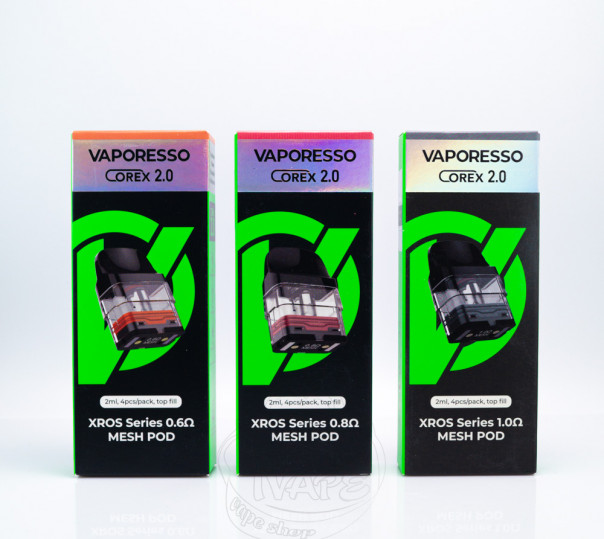 Картридж Vaporesso XROS Series (Corex 2.0) для многоразовой POD системы Xros, Mini, Nano, 3, 3 Mini, 3 Nano, 2, Pro, Cube, 4, 4 Mini 2ml/3ml