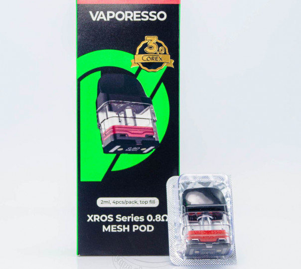 Картридж Vaporesso XROS Series (Corex 3.0) 0.8 Ом 2ml для багаторазової POD системи Xros, Mini, Nano, 3, 3 Mini, 3 Nano, 2, Pro, Cube, 4, 4 Mini, 4 Nano, 5, 5 Mini
