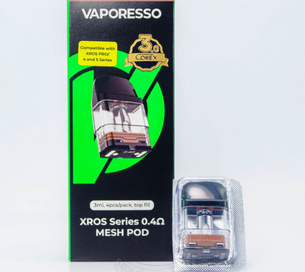 Картридж Vaporesso XROS Series (Corex 3.0) 0.4 Ом 3ml для багаторазової POD системи Xros Pro, 4, 4 Mini, 4 Nano, 5, 5 Mini