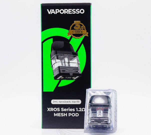 Картридж Vaporesso XROS Series (Corex 3.0) 1.2 Ом 2ml для багаторазової POD системи Xros, Mini, Nano, 3, 3 Mini, 3 Nano, 2, Pro, Cube, 4, 4 Mini, 4 Nano, 5, 5 Mini