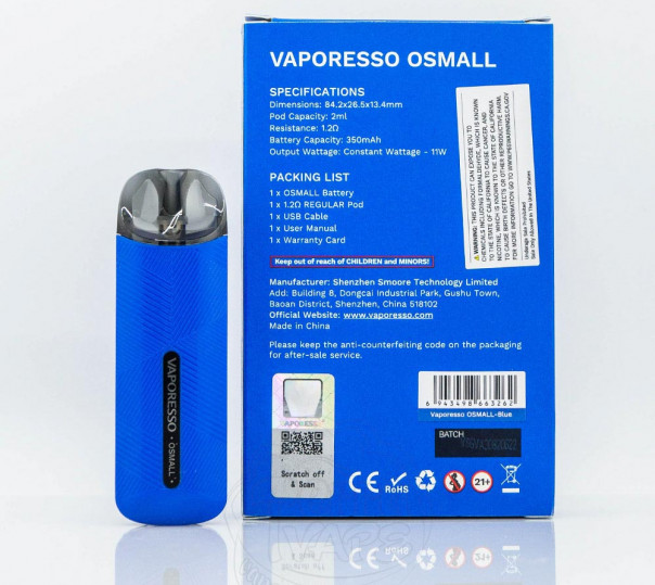 Vaporesso Osmall Pod Kit 350mAh Многоразовая POD система