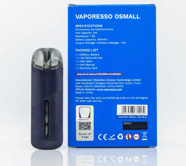 Vaporesso Osmall Pod Kit 350mAh Многоразовая POD система