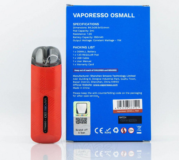 Vaporesso Osmall Pod Kit 350mAh Многоразовая POD система