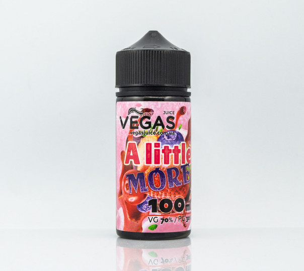 Жидкость Vegas Max Organic A Little More 100ml 0mg без никотина со вкусом клубничного зефира