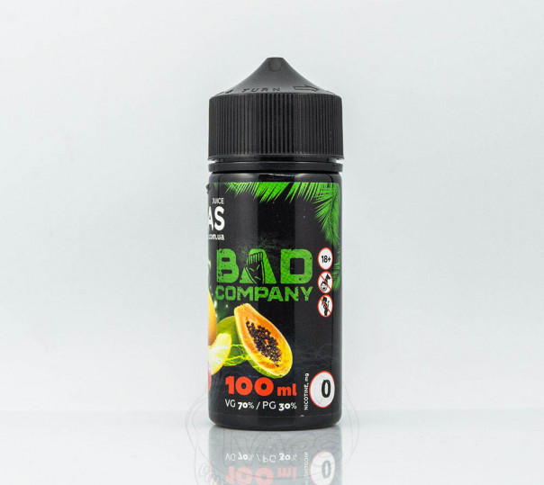 Рідина Vegas Max Organic Bad Company 100ml 0mg без нікотину зі смаком дині, манго і папайї