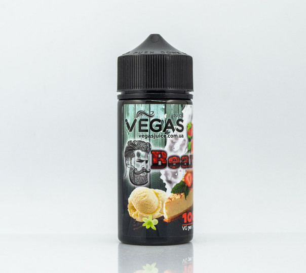 Жидкость Vegas Max Organic Beard 100ml 0mg без никотина со вкусом клубничного чизкейка