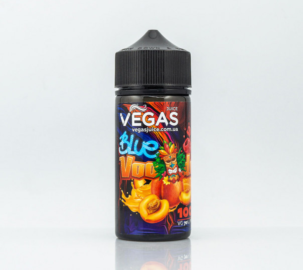 Жидкость Vegas Max Organic Blue Voodoo 100ml 0mg без никотина со вкусом персика и клубники