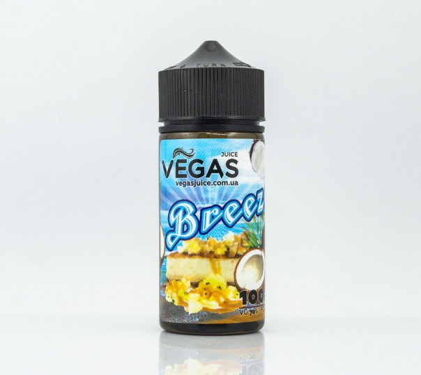 Жидкость Vegas Max Organic Breeze 100ml 0mg без никотина со вкусом кокосового чизкейка