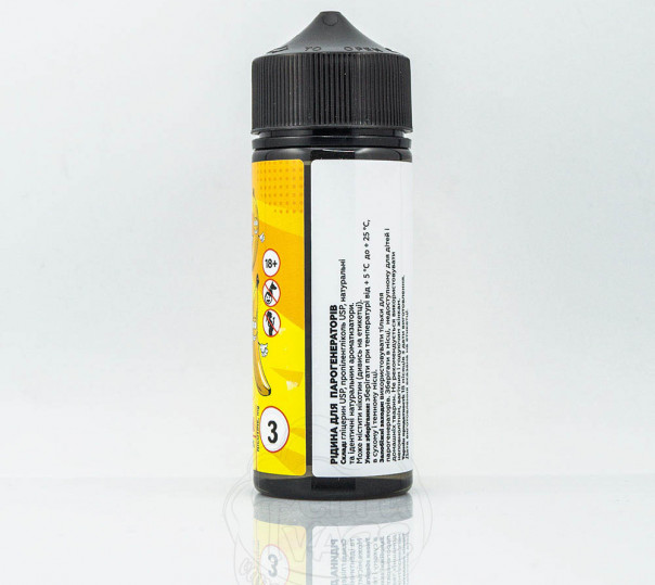 Рідина Vegas Max Organic Go Bananas 100ml 1.5mg на органічному нікотині зі смаком полуниці та банана