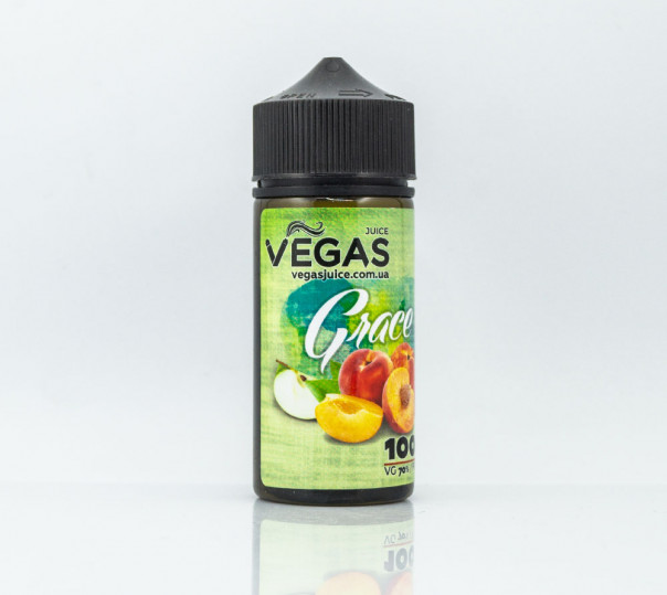 Жидкость Vegas Max Organic Grace 100ml 0mg без никотина со вкусом персика, клубники и яблока