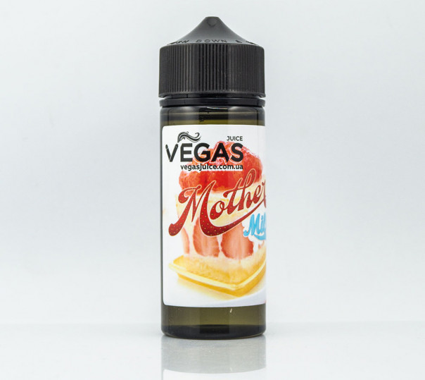 Жидкость Vegas Max Organic Mother Milk 100ml 0mg без никотина со вкусом бисквита с клубничным кремом