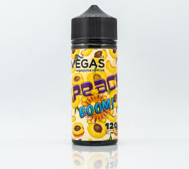 Рідина Vegas Max Organic Peach Boom 100ml 0mg без нікотину зі смаком персика