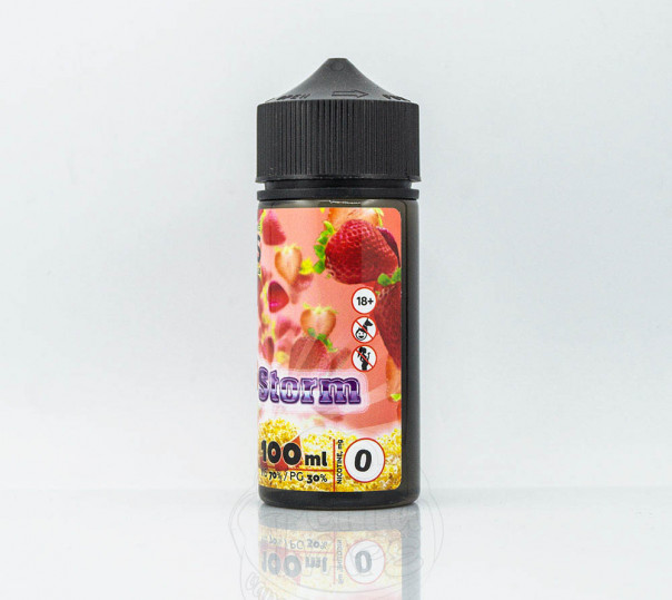 Рідина Vegas Max Organic Red Storm 100ml 1.5mg на органічному нікотині зі смаком полуничного попкорну