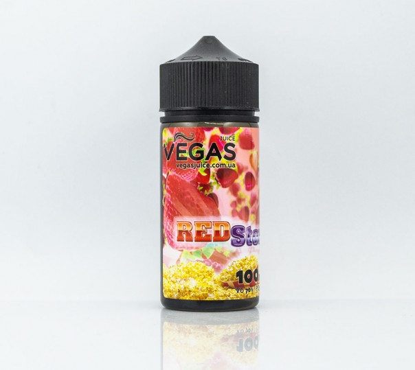 Рідина Vegas Max Organic Red Storm 100ml 1.5mg на органічному нікотині зі смаком полуничного попкорну