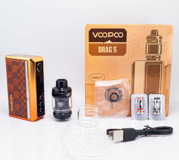 Voopoo Drag 5 177W Box Mod Kit з баком Uforce-X Tank Atomizer 5.5ml Стартовий набір