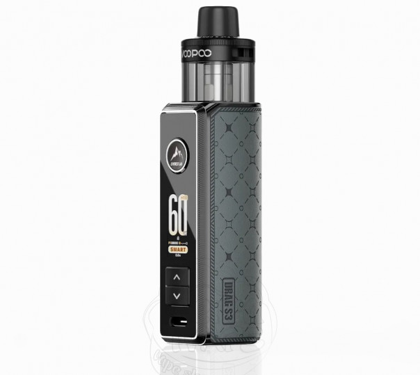 Voopoo Drag S3 80W Pod Mod Kit з картриджем PnP X DTL Pod 5ml Metal Gray Електронна сигарета POD MOD