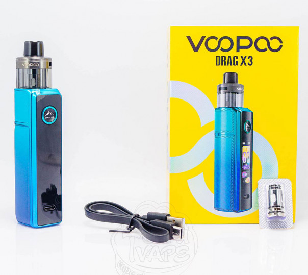 Voopoo Drag X3 80W Pod Mod Kit з картриджем PnP X DTL Pod 5ml Електронна сигарета POD MOD