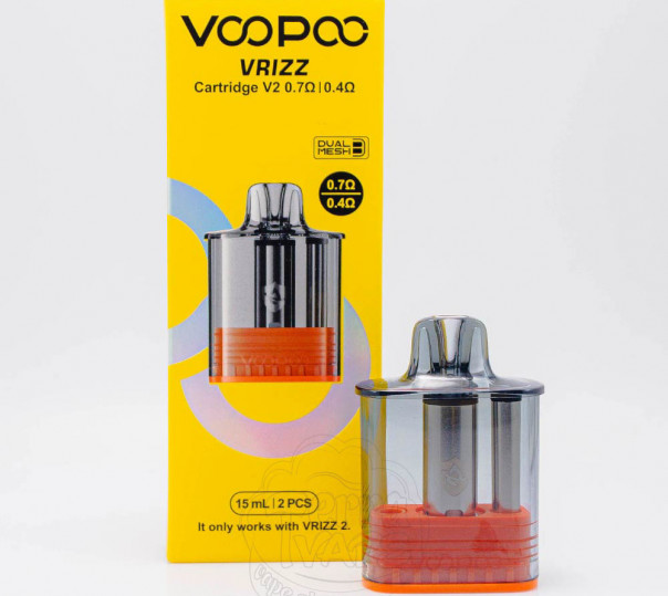 Картридж VOOPOO Vrizz Pod Cartridge v2 15ml Dual Mesh 0.7Ом | 0.4Ом для многоразовой под-системы Vrizz 2
