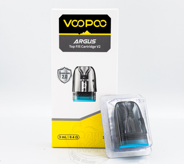 Картридж VooPoo Argus Top Fill Cartridge V2 0.4 Ом 3ml для многоразовой POD системы Argus P2 / G2 / G2 Mini / G3 / G3 Mini Pod