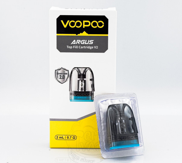 Картридж VooPoo Argus Top Fill Cartridge V2 0.7 Ом 2ml для многоразовой POD системы Argus / P1 / G / Z / P1s / P2 / G2 / G2 Mini / G3 / Pod SE
