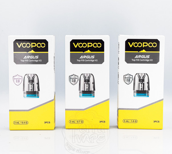 Картридж VooPoo Argus Top Fill / v2 Pod Cartridge для многоразовой POD системы VooPoo Argus Pod / P1 / G / Z / P1s / P2 / G2 / G2 Mini / G3 / Pod SE 2ml/3ml