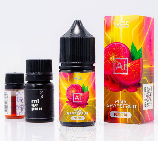 Жидкость WES AI Neon Salt Pink Grapefruit 30ml 65mg со вкусом розового грейпфрута (набор компонентов)