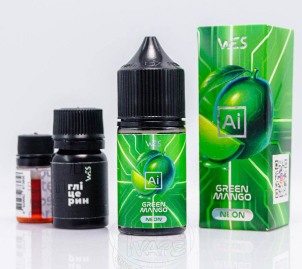 Жидкость WES AI Neon Salt Green Mango 30ml 50mg со вкусом зеленого манго (набор компонентов) Жидкость WES AI Neon Salt Green Mango 30ml 50mg со вкусом зеленого манго (набор компонентов)