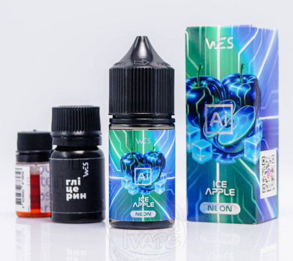 Жидкость WES AI Neon Salt Ice Apple 30ml 50mg со вкусом зеленого яблока с холодком (набор компонентов) Жидкость WES AI Neon Salt Ice Apple 30ml 50mg со вкусом зеленого яблока с холодком (набор компонентов)